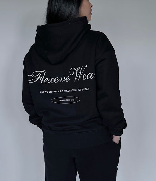 Fight Fear- Oversized Hoodie in Onyx