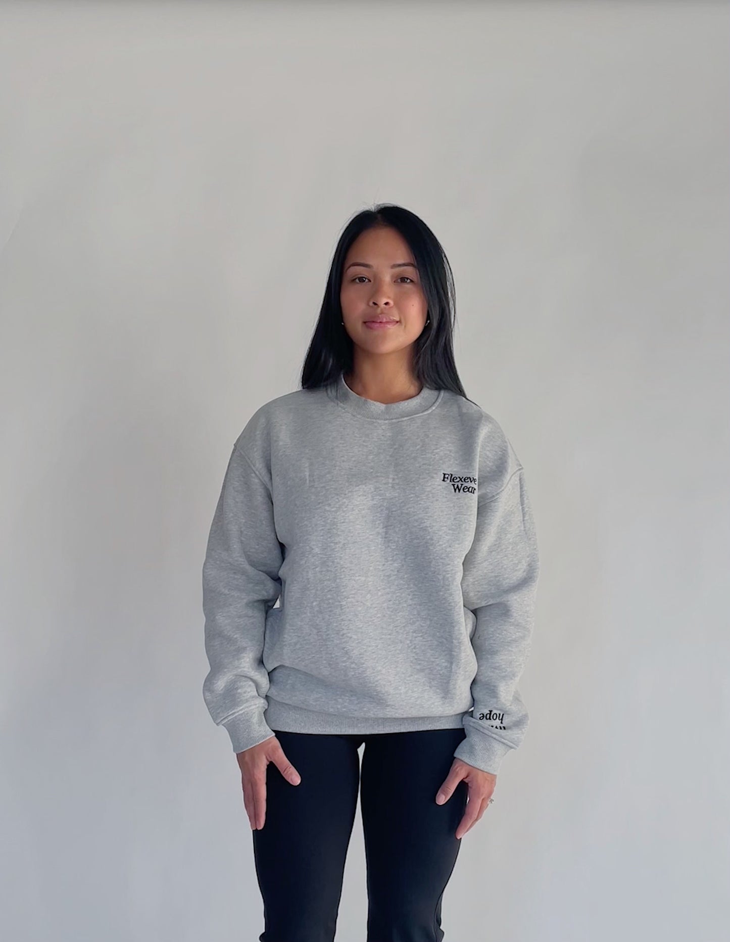 Living Hope - Embroidered Sweatshirt in Gray