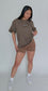 Devoted- Oversized Tee in Mud Brown