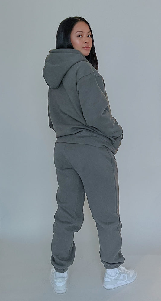 Seek First- Oversized Hoodie in Dove Gray