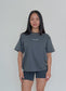 Devoted- Oversized Tee in Gray