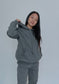 Seek First- Oversized Hoodie in Dove Gray