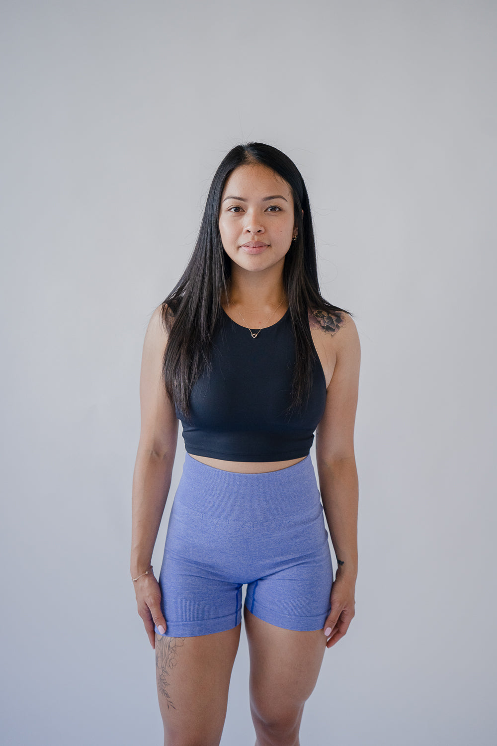 Esther- Seamless Biker Shorts in Blue