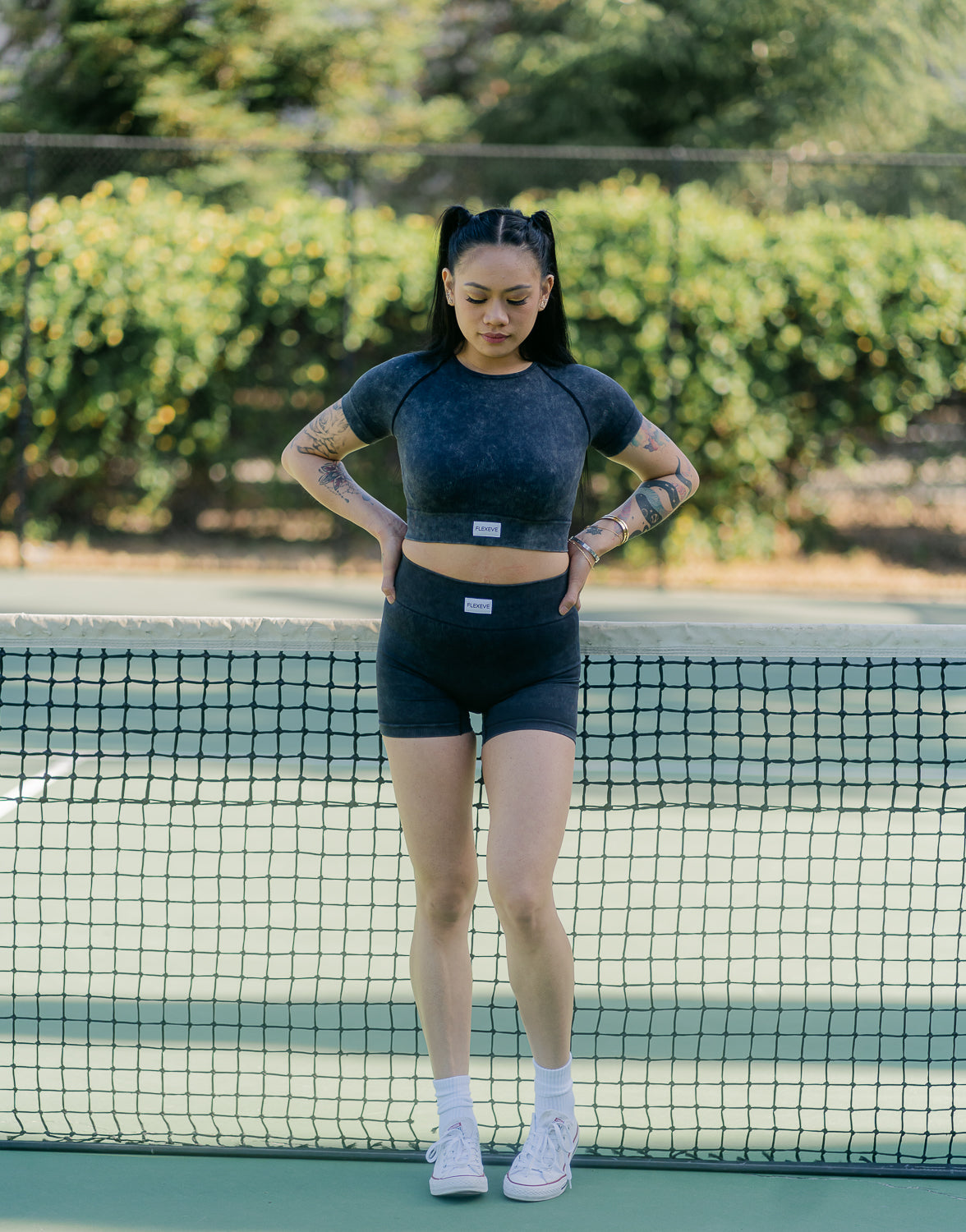 Moonshiner- Seamless cropped top in black