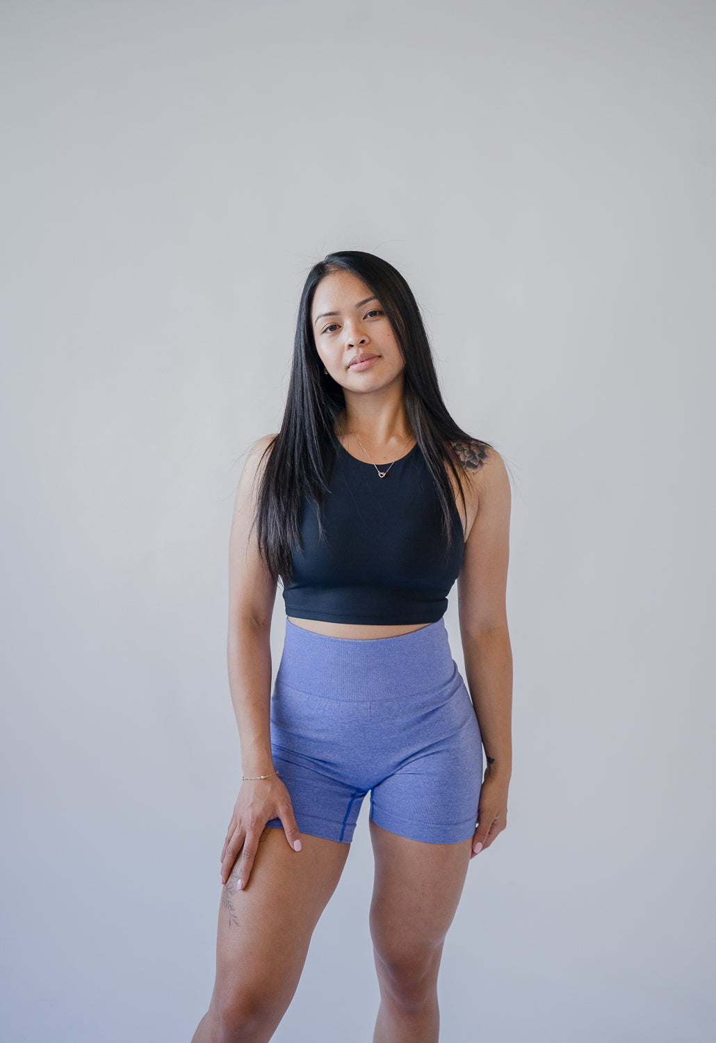 Esther- Seamless Biker Shorts in Blue